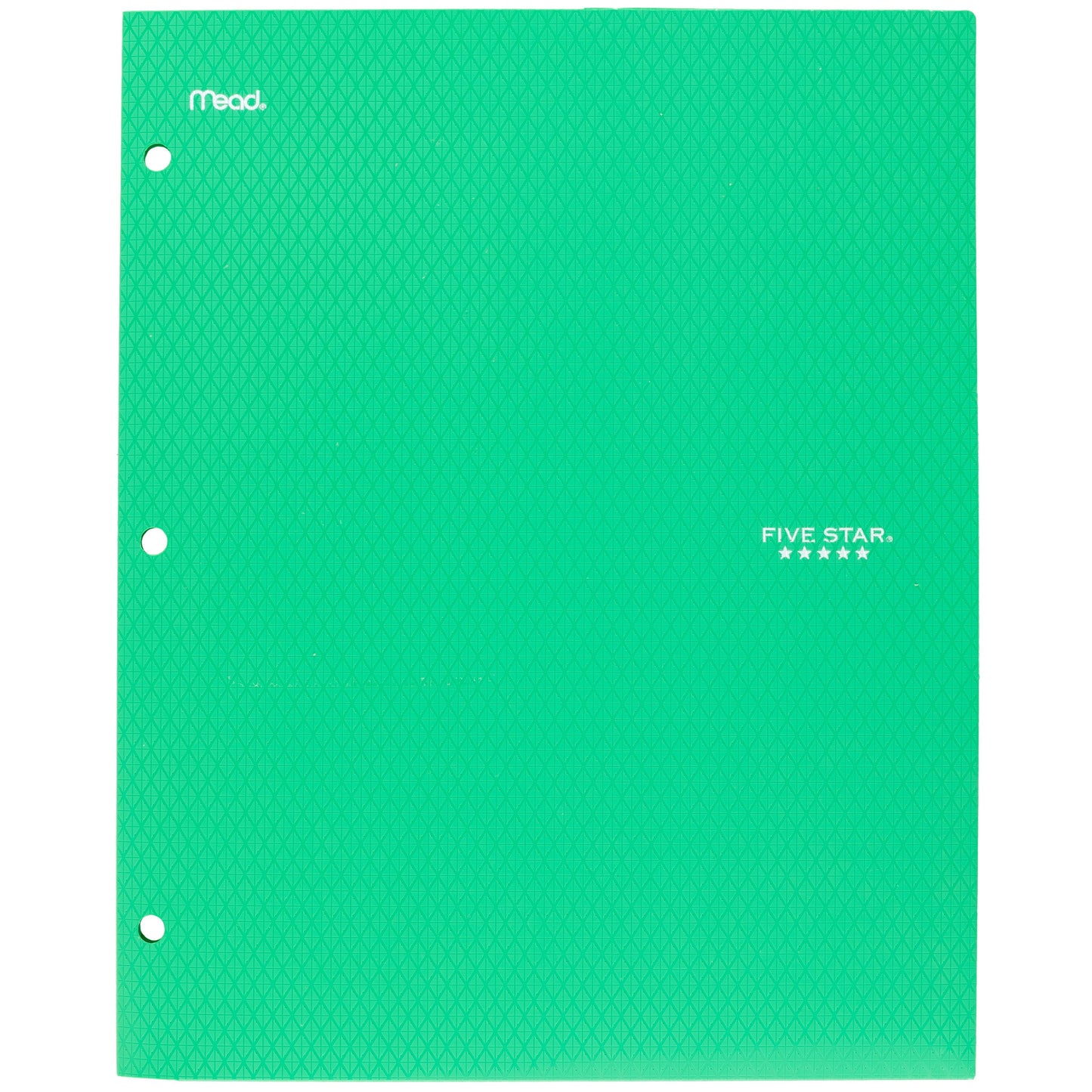 Five Star 2-Pocket Stay-Put Plastic Folder, Green (37451)
