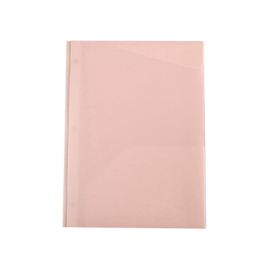 GUIGUI 1 Pack 3-Prong Plastic Folders with Pockets, Tear-Resistant Plastic Pockets, 2 Pocket Folders with Fasteners, Colored File Folders for Documents Office Home (Pink)