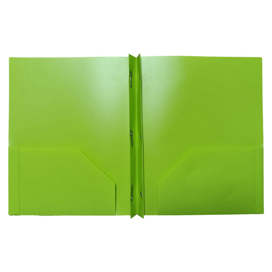 HANXIULIN 3-Prong Plastic Folders with Pockets, 2 Pocket Folders with Fasteners, Tear-Resistant Plastic Pockets, and Fit Letter Size Paper, Use for School Office Home Business, 1Pcs Folders