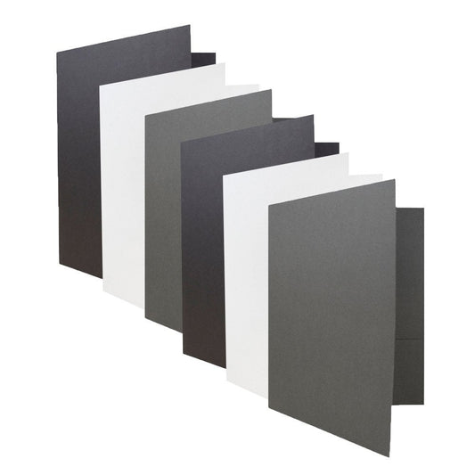 JAM Linen Two Pocket Folders, 6/Pack, Assorted Business Colors