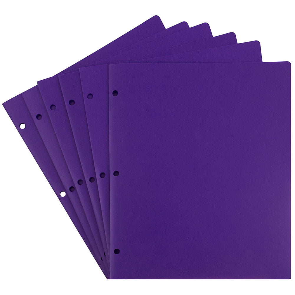 JAM Paper Plastic 2 Pocket School POP Folders with Fastener Clasps, Clear, 6/Pack