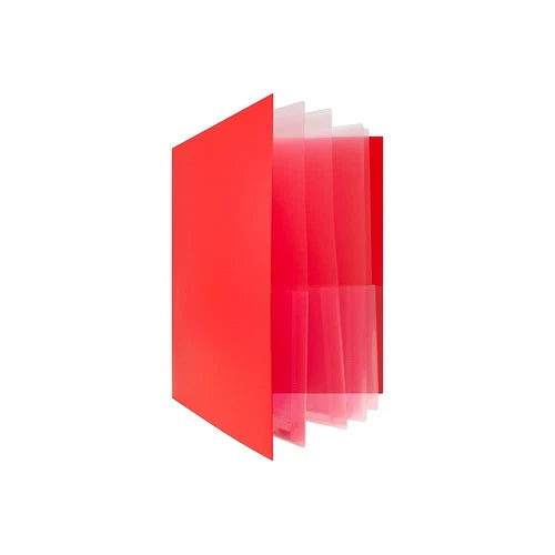 Jam Paper Heavy Duty Plastic Multi-Pocket Folder 10 Pocket Organizer Red