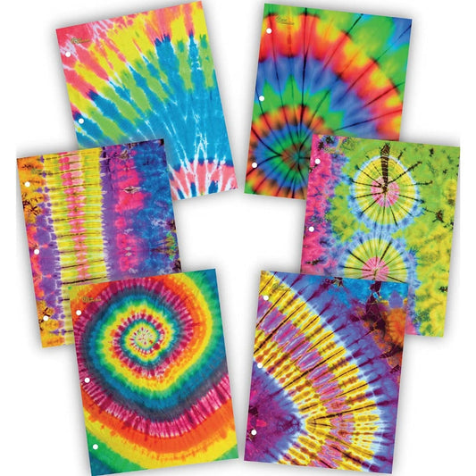 New Generation - Tie Dye - 2 Pocket Folders, Letter Size With 3 Hole Punch To...