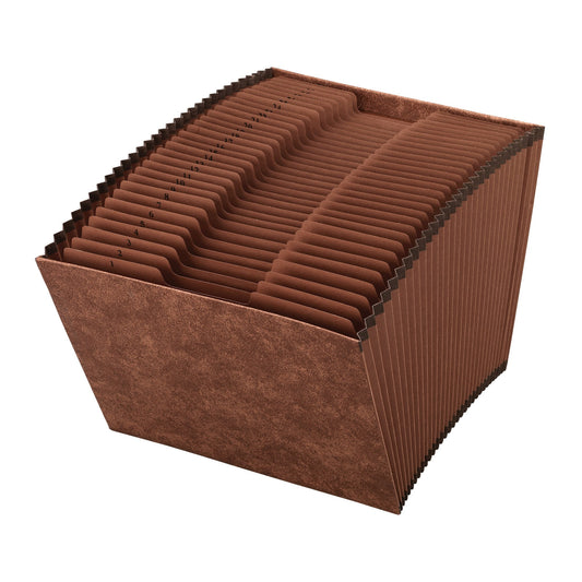 Office Depot Expanding File, Letter, 1-31, 31 Pockets, Brown, OM01418