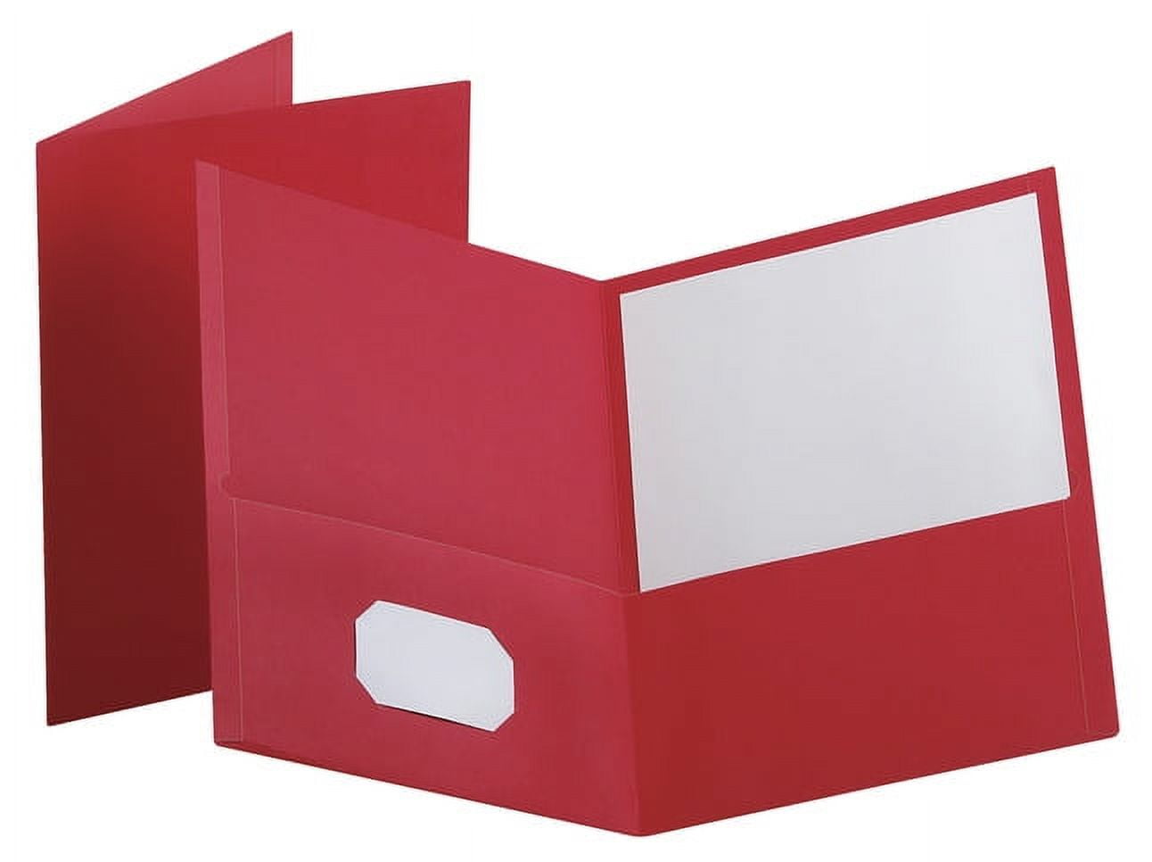 Oxford Twin-Pocket Folder, Embossed Leather Grain Paper, 0.5" Capacity, 11 x 8.5, Burgundy, 25/Box