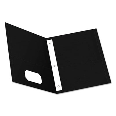 Oxford Twin Pocket 3-hole Fastener Folders, White, 25 / Box (Quantity)