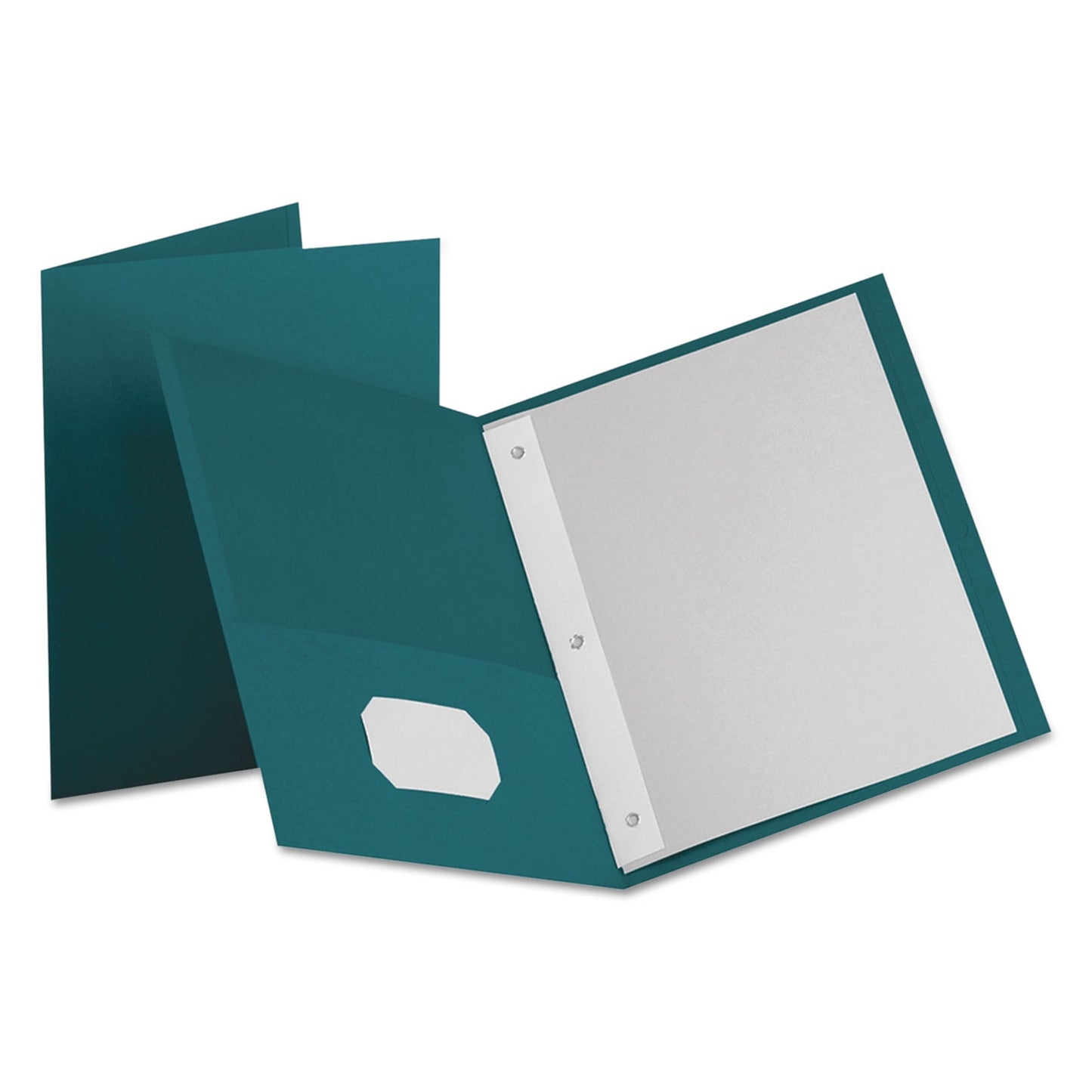 Oxford Twin Pocket 3-hole Fastener Folders, White, 25 / Box (Quantity)