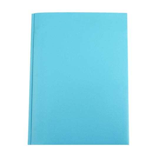 Plastic Folders with 2 Pockets File Folder with 3-Hole Metal Tadpole Clip Corner Flaps Inside, Heavy Duty Pocket Folders with Card Slot for School Office Assorted Colors, 1 Pack-Blue-11.73” x9.57”