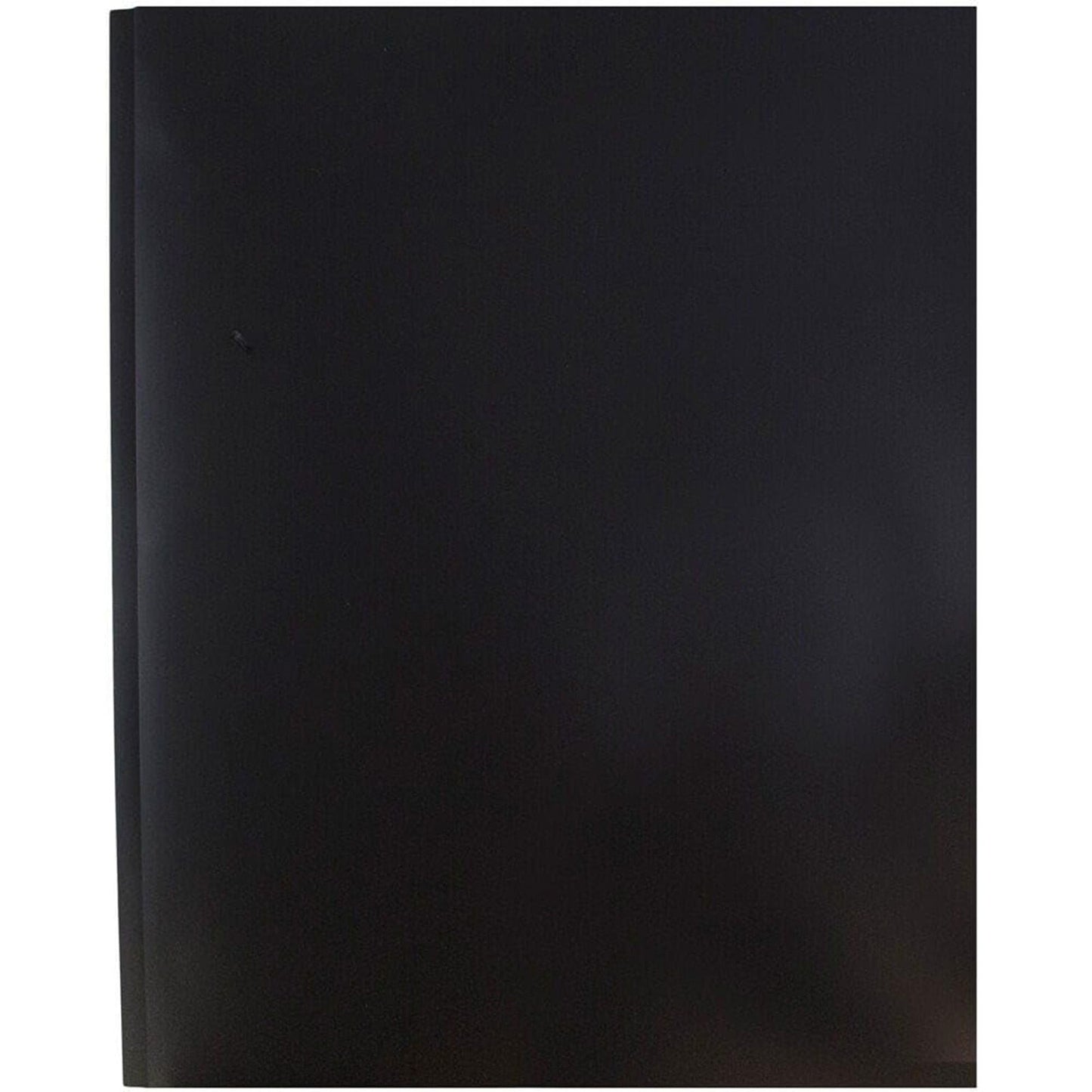 6 Pack HEAVY-DUTY Plastic Folders - 2 Pocket with Prongs & Brads, Back to School Classroom Bulk Organizers for Homework(Black,9.37x11.6")