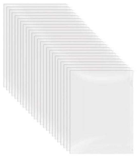 Poly Project Pockets, Jacket Sleeves, 50 Pack, by Better Office Products, Project Folder File Jackets, Clear, Letter Size, 9" x 11.5", 50 Pack