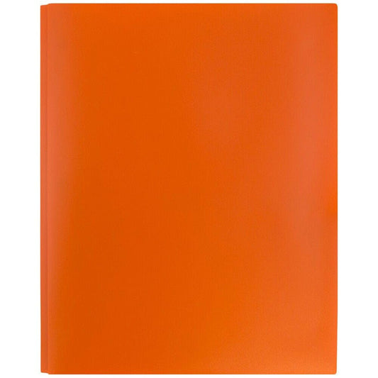 SWSUSN 1 Pc Plastic Folders with Pockets and Prongs Two Pocket Folder with Brads 3 prong Folders with Pockets for Letter Size Sheets, Orange