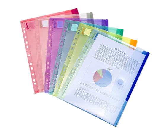 Tarifold A4 Punched Plastic Wallets / Envelopes / Folders / Poly Pockets for Ringbinder (With S