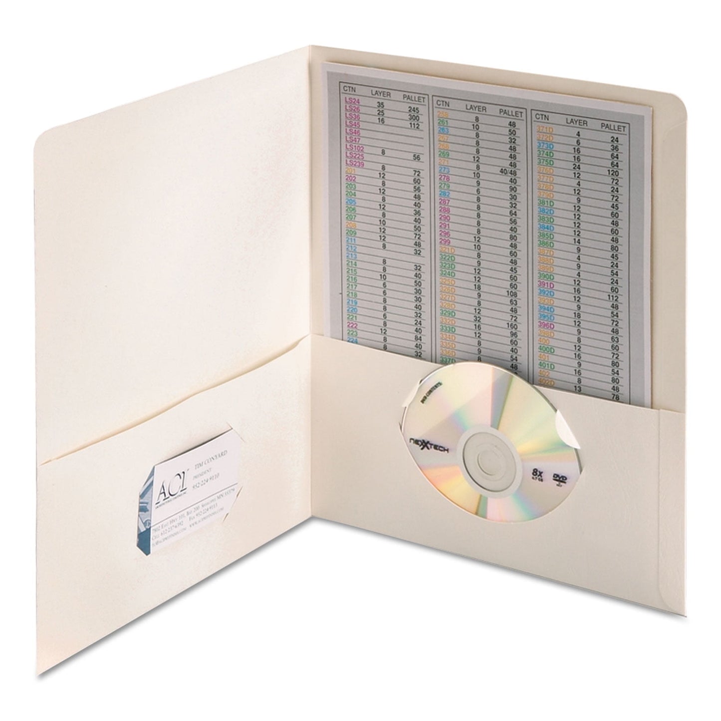 Smead Two-Pocket Folder Textured Paper White 25/Box 87861