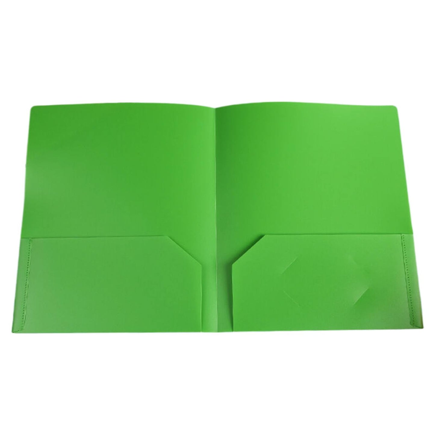 Two Pocket Plastic Folders with Pockets, Heavy Duty Colored 2 Pocket Plastic Folders with 1 Business Card Slot for School, Home, and Work, Back to School Supplies (Yellow) 9.45x11.73"