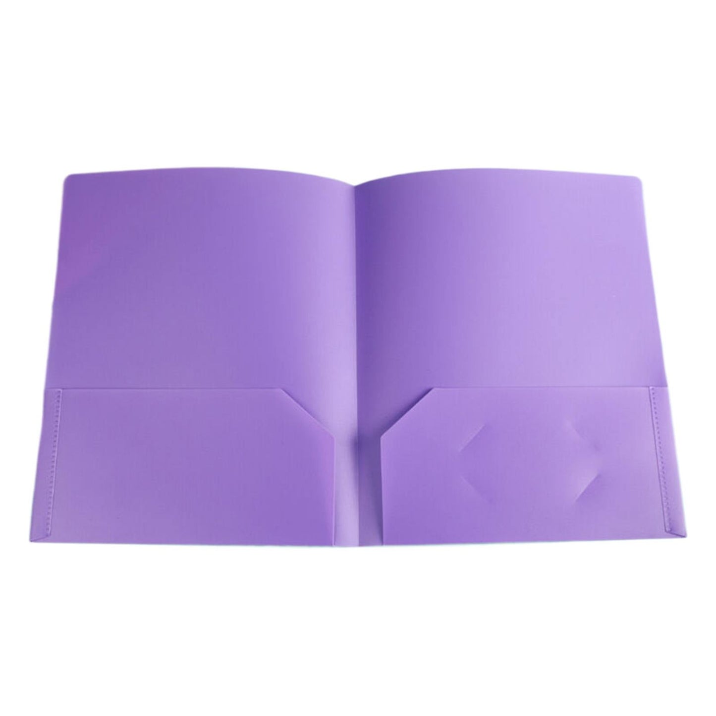 Two Pocket Plastic Folders with Pockets, Heavy Duty Colored 2 Pocket Plastic Folders with 1 Business Card Slot for School, Home, and Work, Back to School Supplies (Yellow) 9.45x11.73"