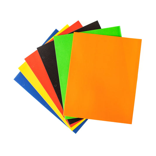 West Coast Paracord 30 Pack 2 Pocket Folders - Randomly Selected Colors - Bulk Supply - School, Office, & Home