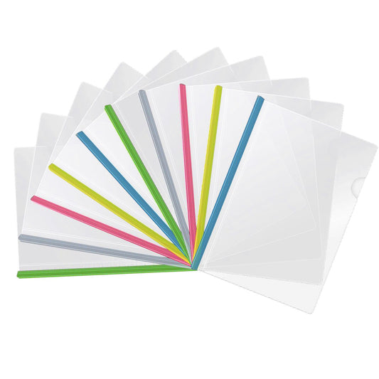 Zuioae Clearance Sale A4 Folder Drawer Clip, 10Pcs Transparent File Folder Sliding Bar Report Covers for A4 Report Display Cover Organizer (Include: 10X Folder Drawer) Fixing Clip Clearance