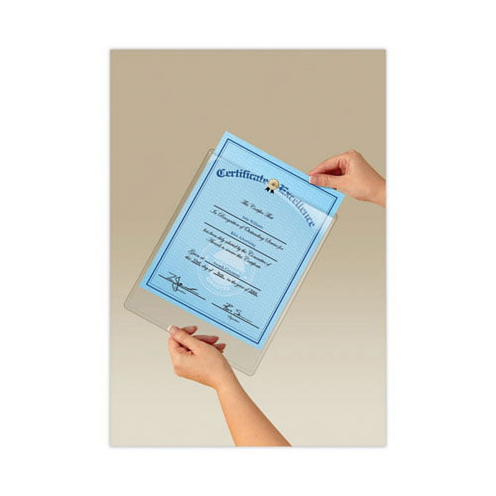 "Display Pocket, Removable Interlocking Fasteners, Plastic, 8-1/2 X 11, Clear | Bundle of 2 Each"