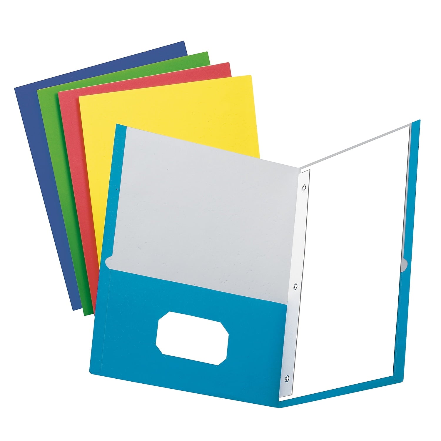Oxford School Grade Twin Pocket Folder with Fasteners, Pack of 100