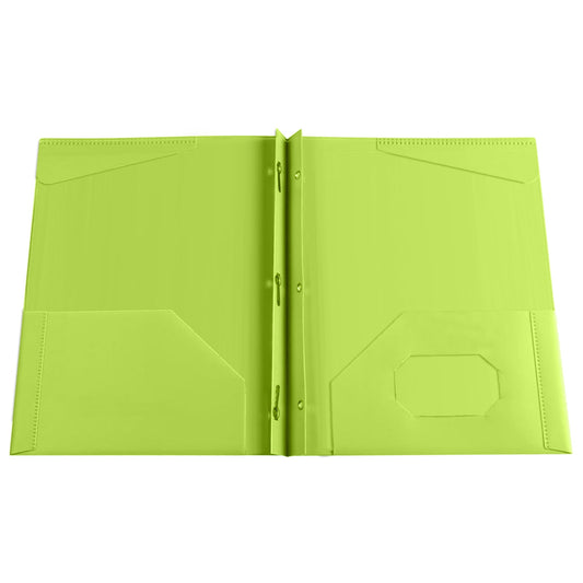 ajkijo Plastic Folders With Pockets Heavy Duty Pocket Folders Letter Size File Folders For Documents Office School Green