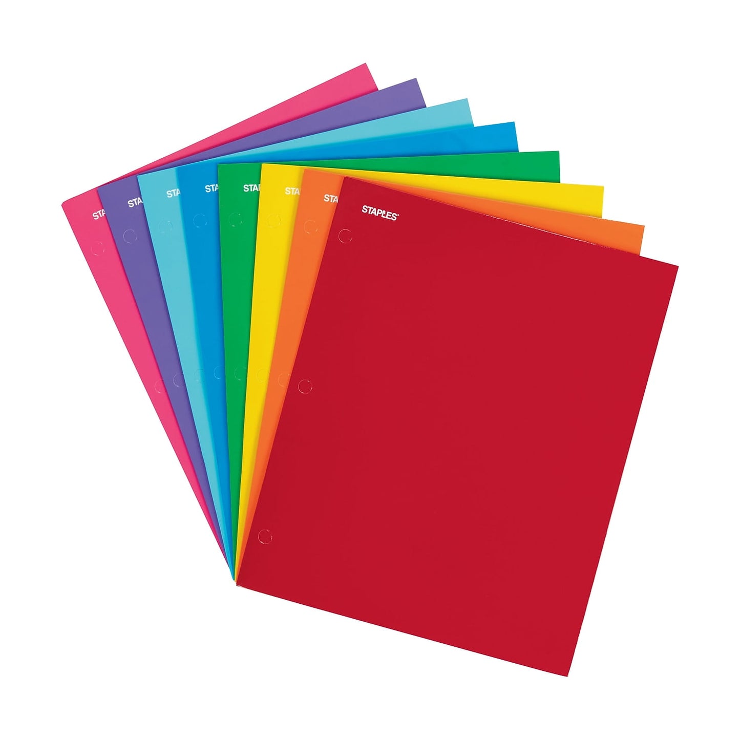 Staples 4-Pocket 3-Hole Punched Presentation Folder Yellow 56211-CC