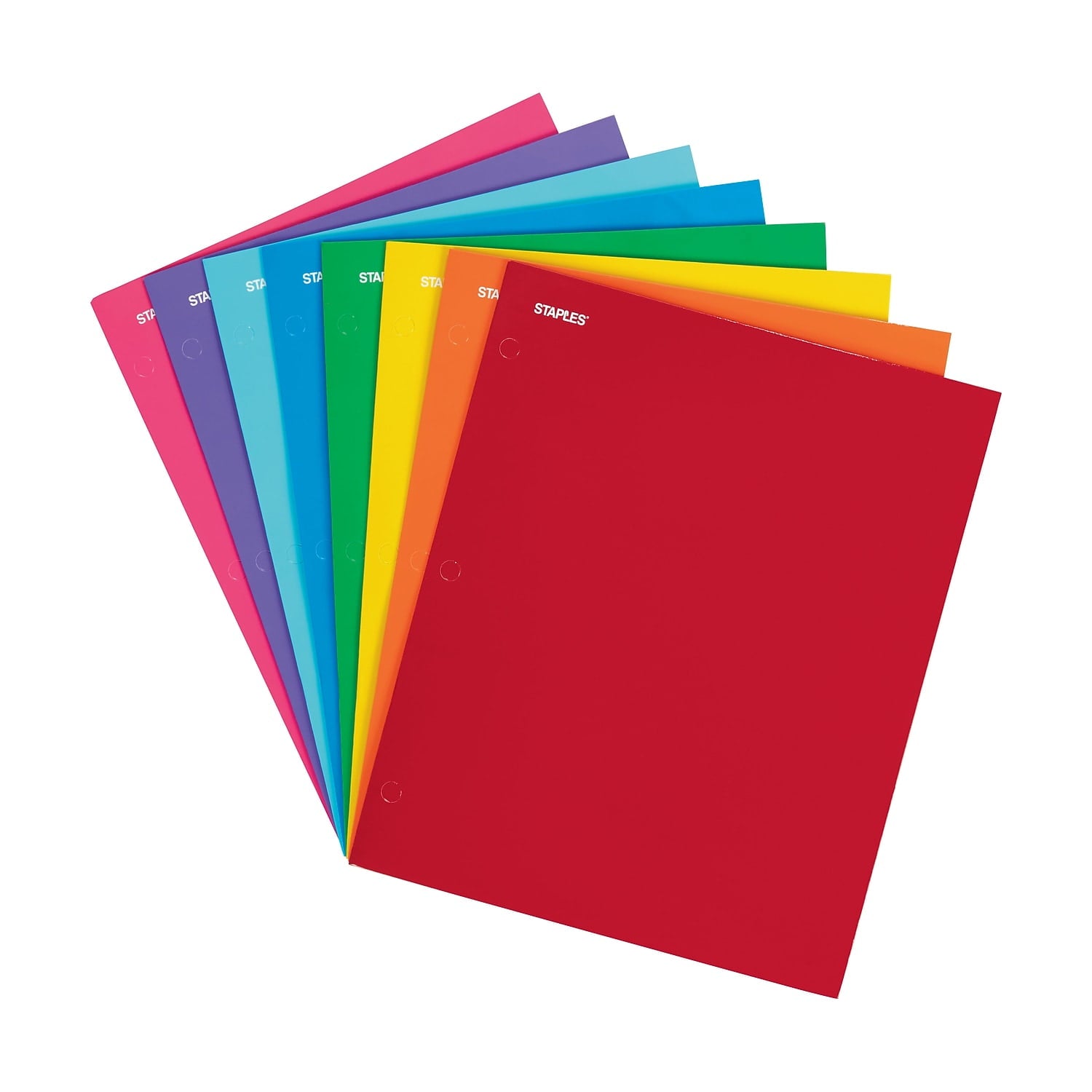 Staples 4-Pocket 3-Hole Punched Presentation Folder Yellow 56211-CC