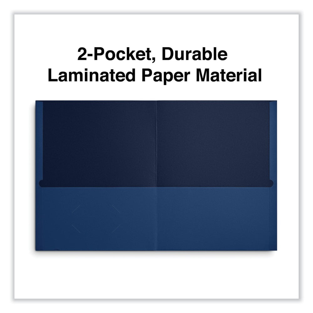 Universal UNV56613 11 in. x 8.5 in. Embossed Leather Grain Paper 2-Pocket Portfolio - Assorted (25/Box)