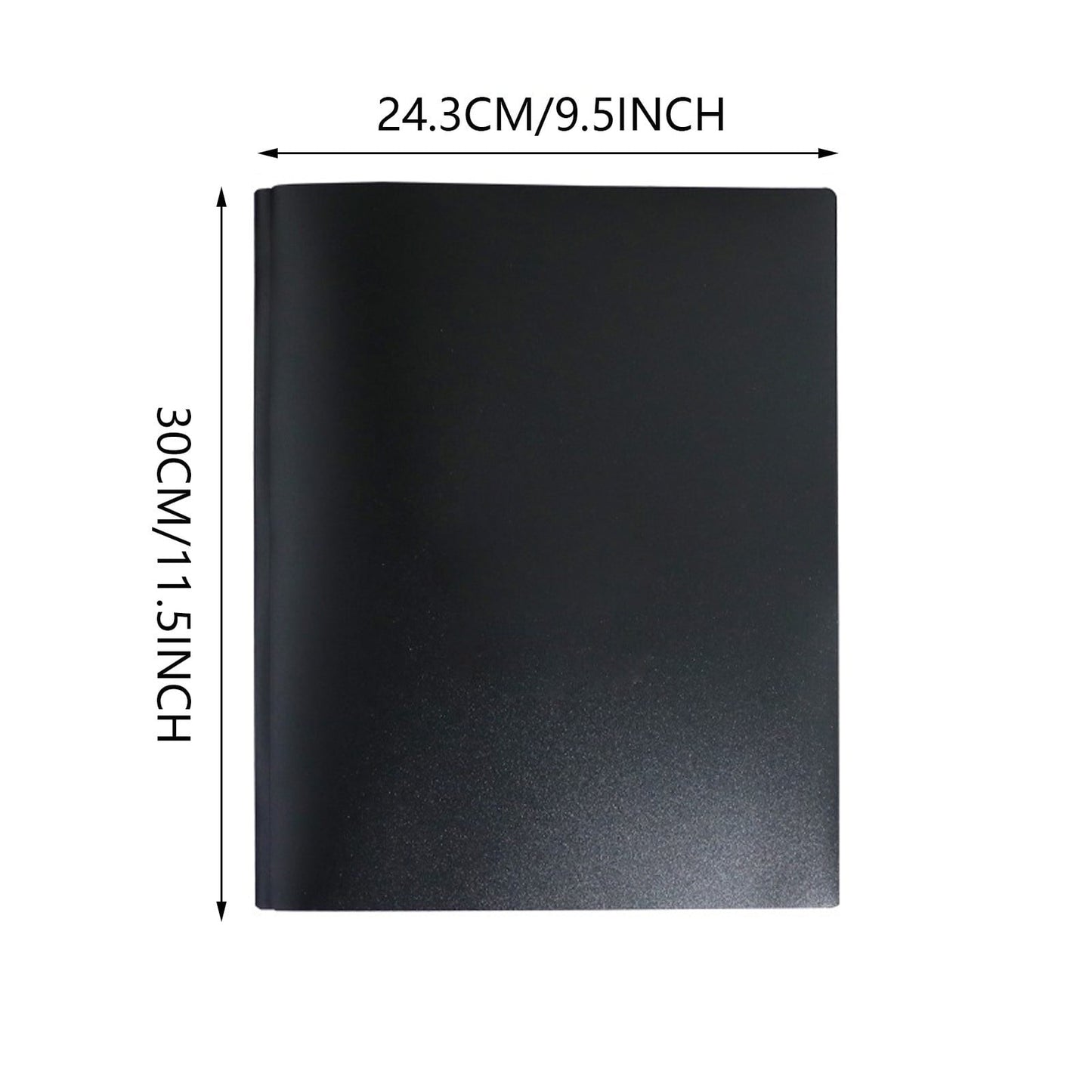 PPKVUFD Plastic 2 Pocket Folders with 3 Prongs, 1 Pack, Black, 3-Clasp Folders with Fasteners, Tear-Resistant, Fit Letter Size, for Organizing Papers in School, Office & Business