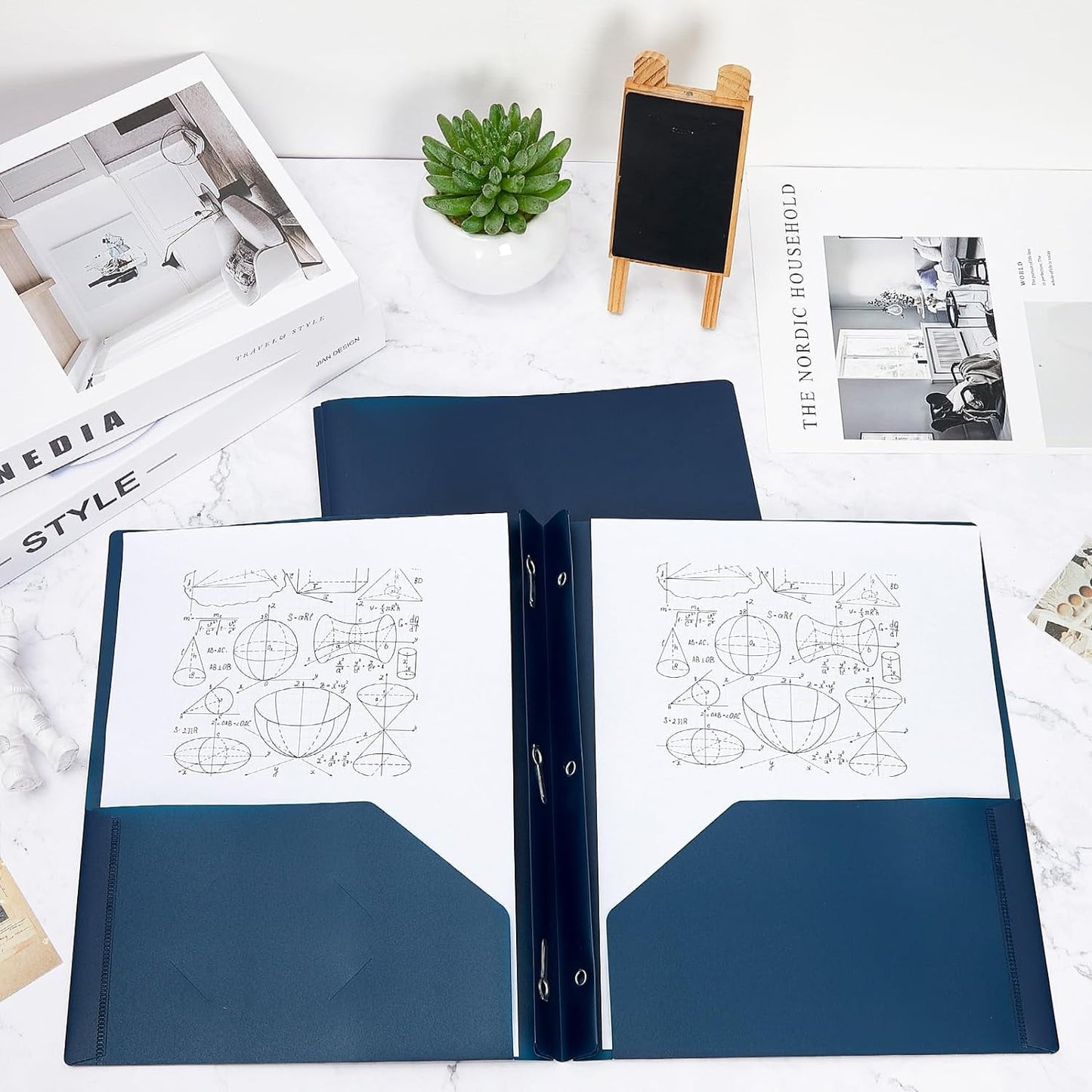 100 Pcs Plastic Folders with Pockets and Prong Folders with Prongs Plastic Folders with 2 Pockets Pocket Folders for Office, School for Students, Teachers, Office Workers (Colorful)