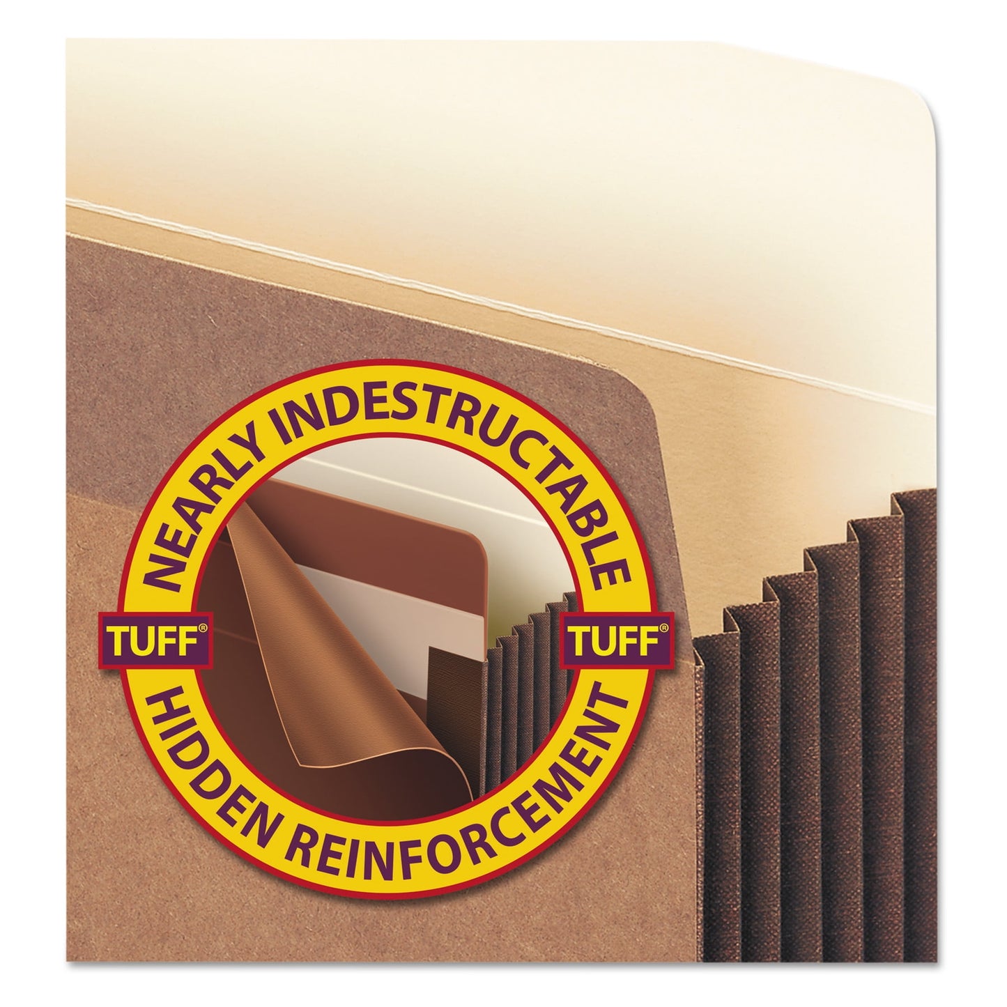 Smead Pocket Folder,7",Tuff,Manila,PK5 74395