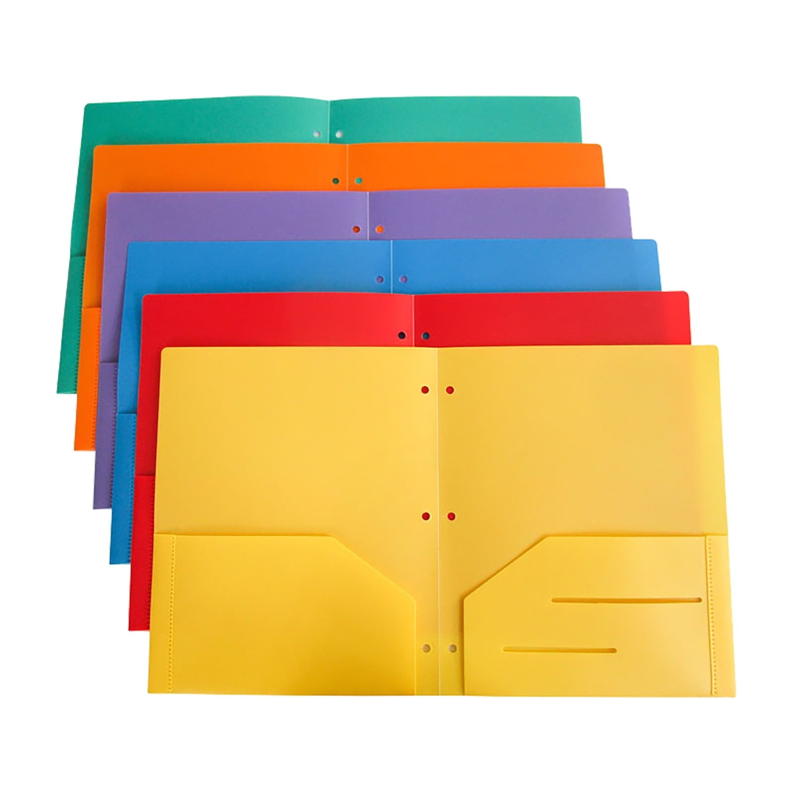 Xwjun Folder Plastic Color Folders With Pockets 5 Pocket Folder Plastic 2 Pocket Folders Without Prongs Heavy Duty Pocket Folders Colored Folders With Pockets Business Folders PinkOne Size
