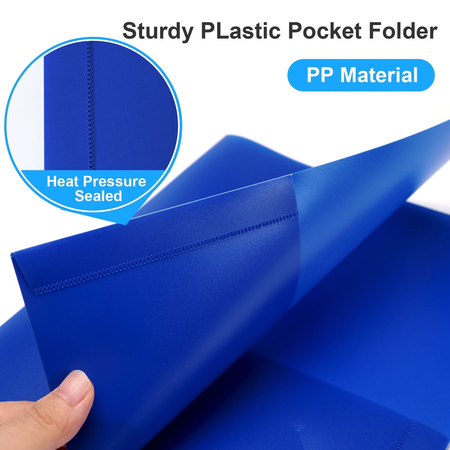 ViVin Plastic Folders with Pockets 60PCS, File Folders School Supplies, Assorted Colors