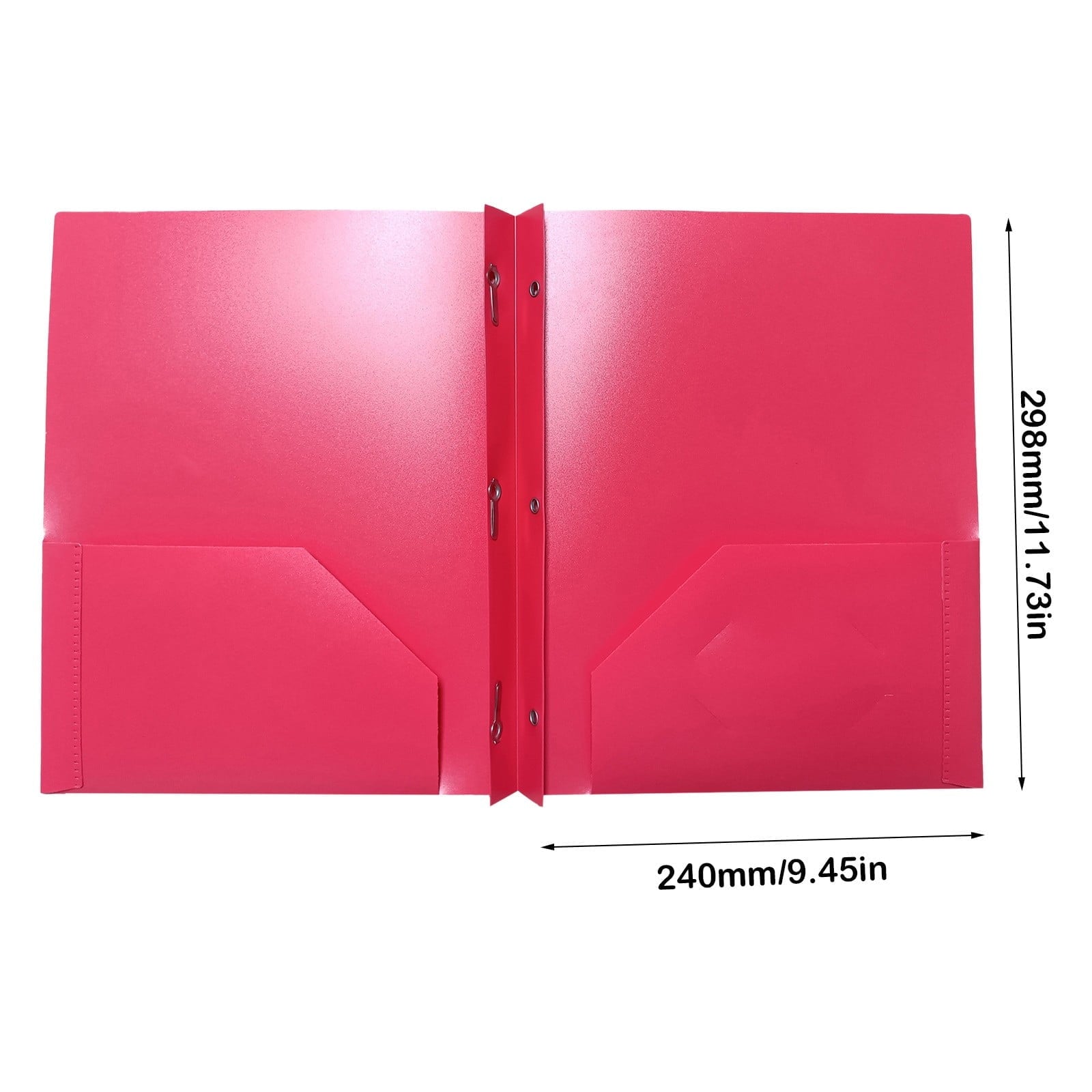 DJJGXAN Plastic Pockets Folders with Brads Folders with Pockets and Prongs 2-Pocket Folder with Fasteners, Fit Letter Size Paper, Use for School Office Home Business (Blue)