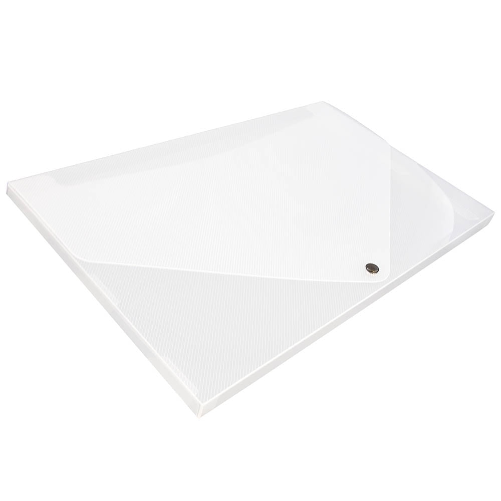 JAM Plastic Snap Portfolio, 11x17x.75, Clear, 1/Pack