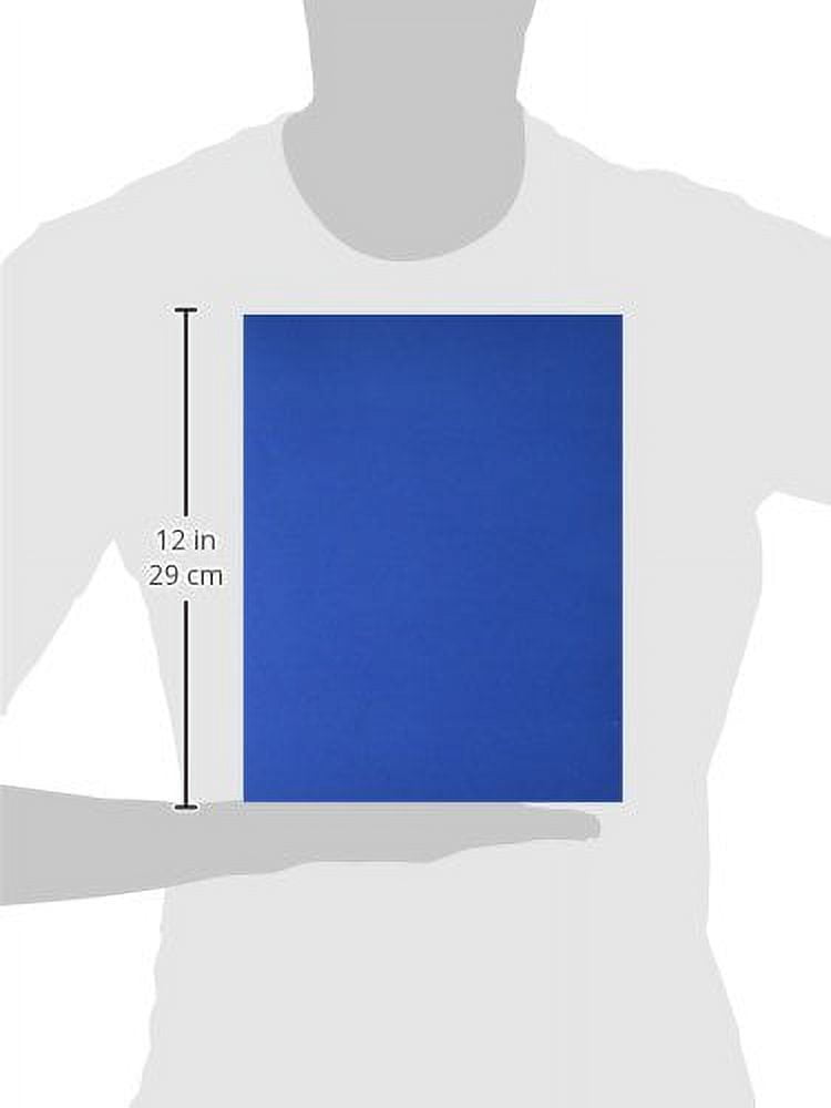 School Smart Folder with Fasteners, 2-Pocket, Dark Blue, Pack of 25