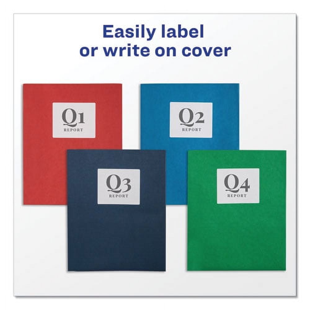 Two-Pocket Folder, 40-Sheet Capacity, 11 X 8.5, Red, 25/box | Bundle of 5
