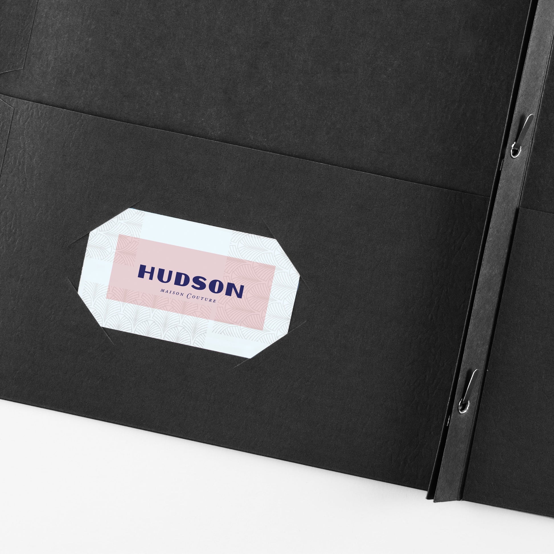 Two Pocket Folders with 3 Prong Fasteners, 25 Black Folders (47978)