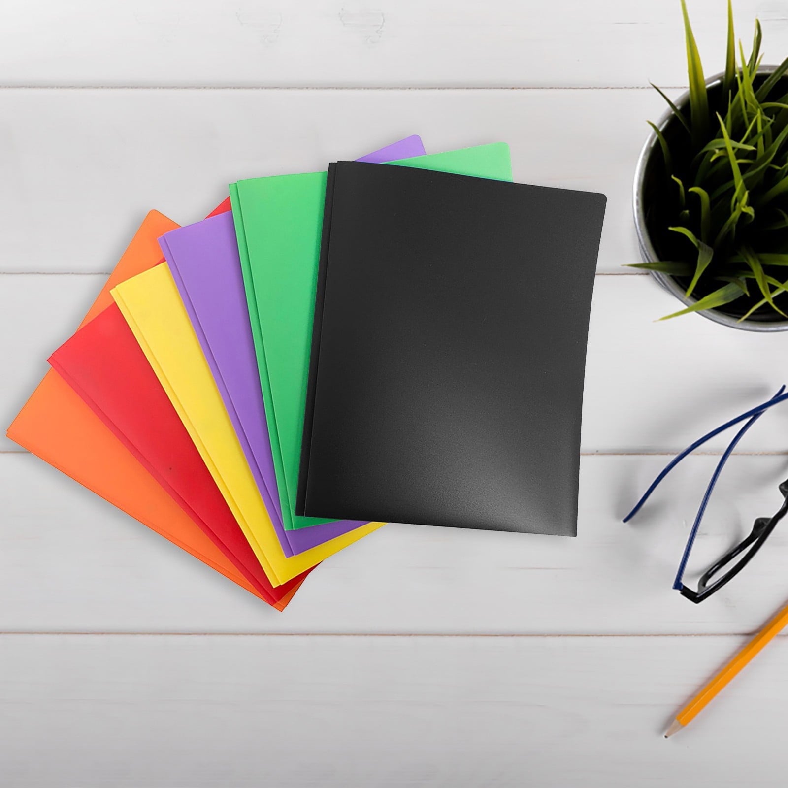 TXYRDXK 1Pc Folders with Pockets and Prong with Fasteners, Two Pocket Folder With Prongs, 2 Pocket Folder, 3 Prong Folders, Plastic Folders With Pockets and Business Card Holder, Letter Size