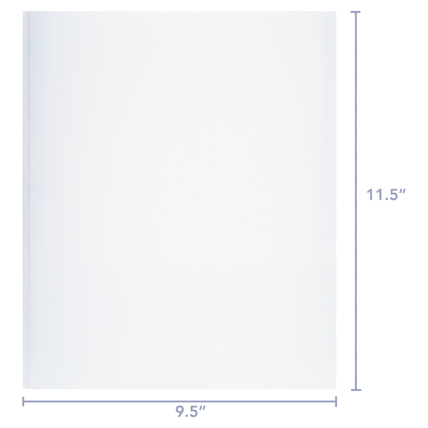 White Paper 2 Pocket Folders with Prongs, 50 Pack, by Better Office Products, Matte Texture, Letter Size Paper Folders, 50 Pack, with 3 Metal Prong Fastener Clips, White