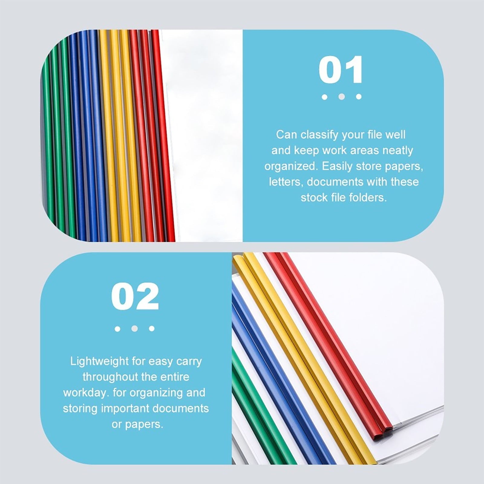 Zuioae Clearance Sale A4 Folder Drawer Clip, 10Pcs Transparent File Folder Sliding Bar Report Covers for A4 Report Display Cover Organizer (Include: 10X Folder Drawer) Fixing Clip Clearance