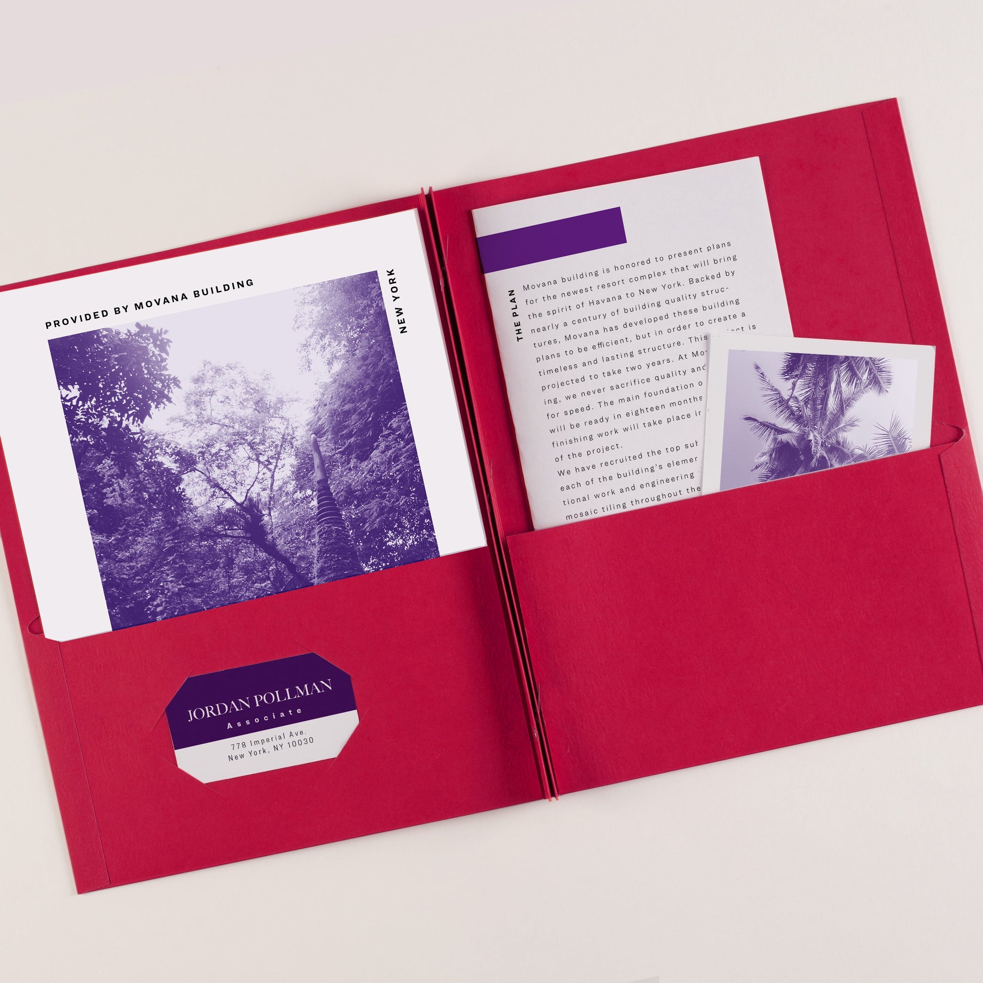 Two Pocket Folders with 3 Prong Fasteners, 25 Red Folders (47979)